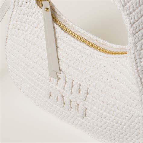 miu miu crochet hobo bag|White Wander Crochet Handbag .